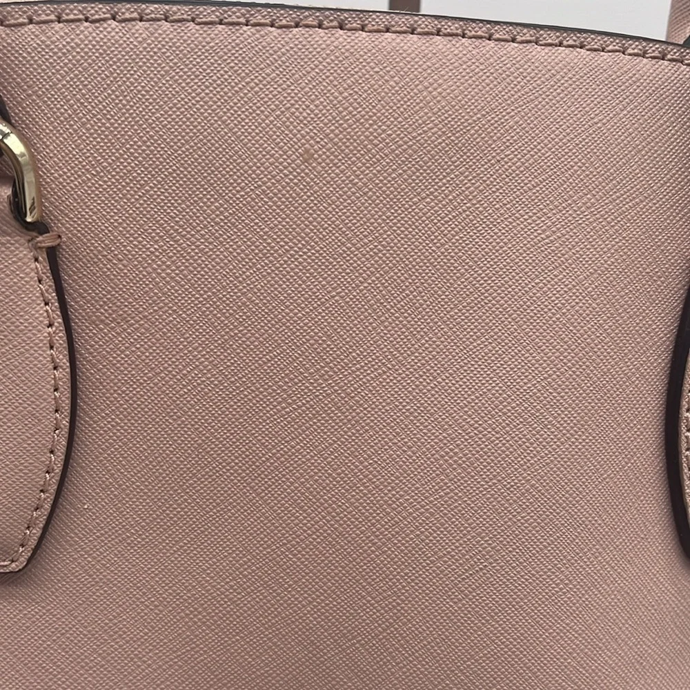 Kate Spade New York Pink Leather Dome Double Handle Crossbody Satchel BLEMISH
